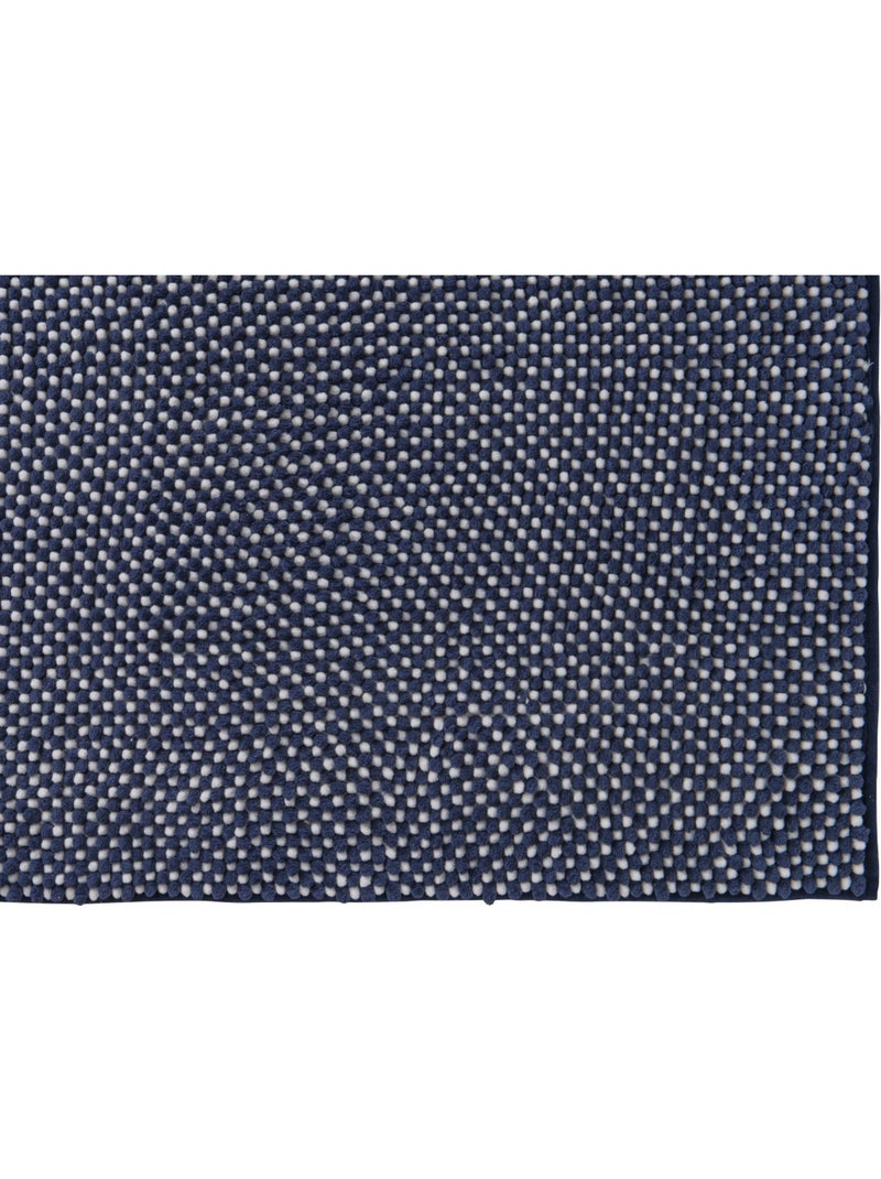 Alfombra de baño bicolor con borreguillo de poliéster antideslizante 50 x 80 cm Guy Levasseur Azul - Kiabi