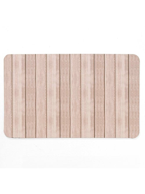 Alfombra de Baño Calista Ultra-Absorbente Efecto Madera - Kiabi