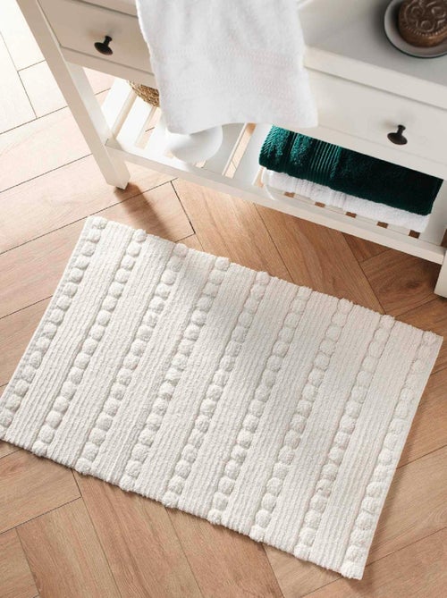 Alfombra de Baño Cleonis Uni con Relieves - Kiabi