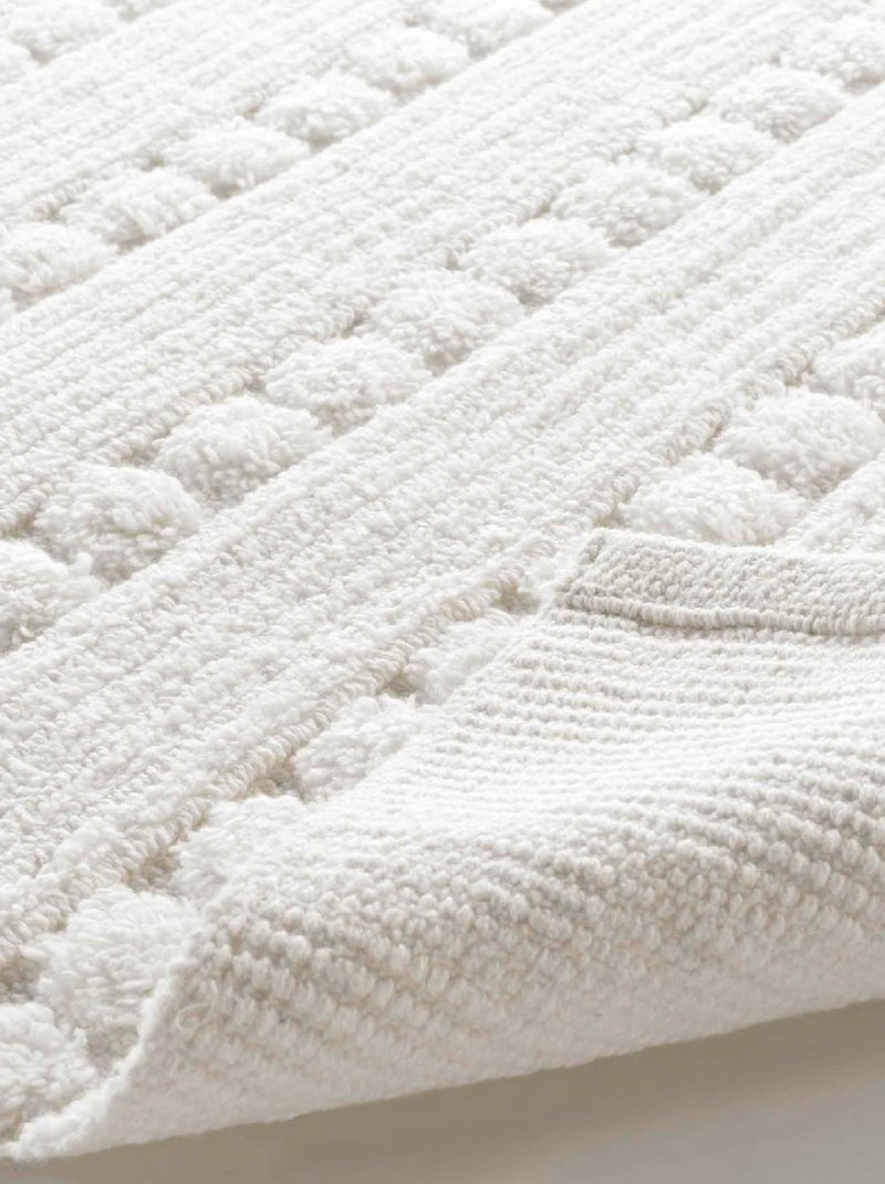 Alfombra de Baño Cleonis Uni con Relieves Blanco - Kiabi