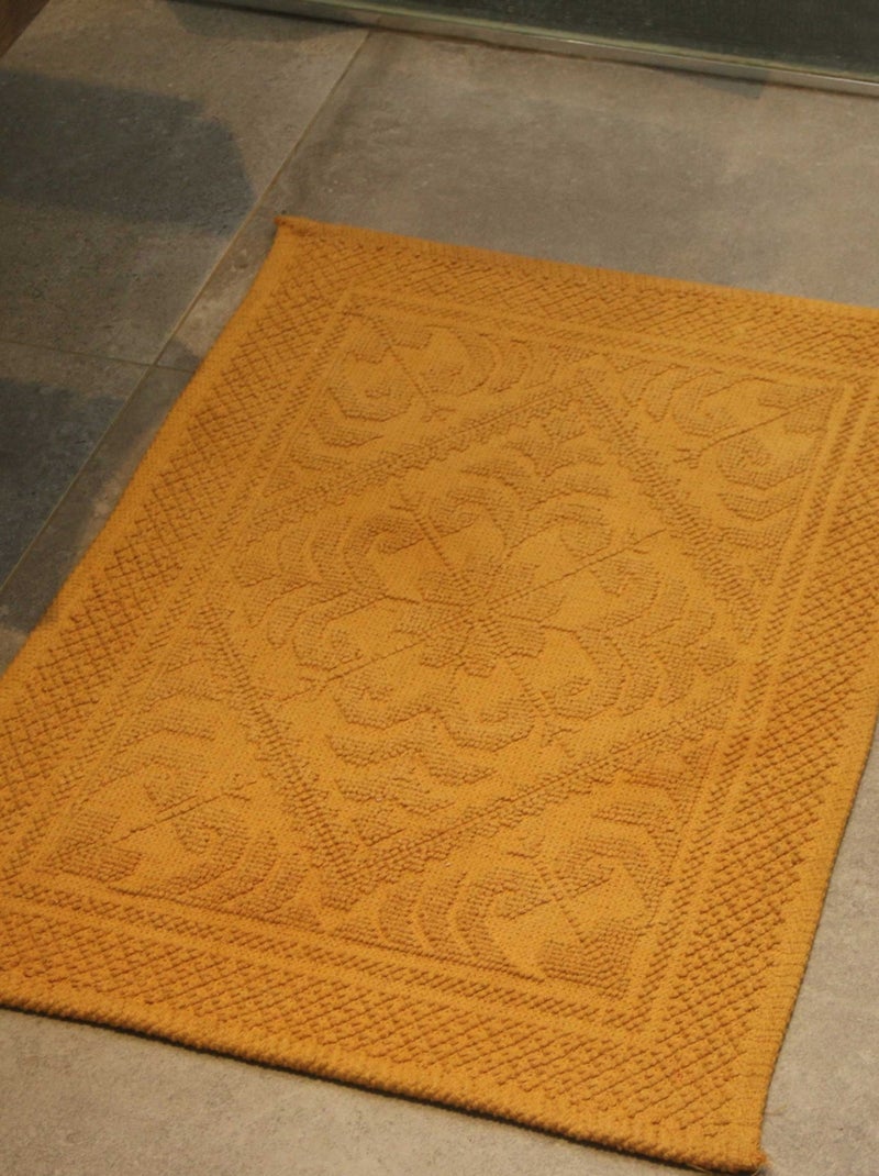 Alfombra de baño con diseño geométrico Amarillo - Kiabi