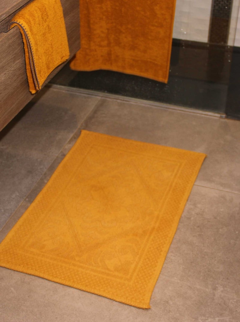 Alfombra de baño con diseño geométrico Amarillo - Kiabi