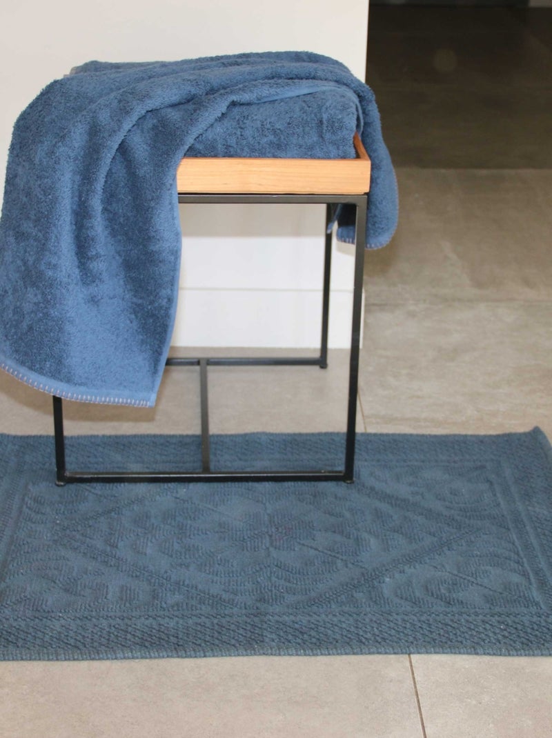 Alfombra de baño con diseño geométrico Azul - Kiabi