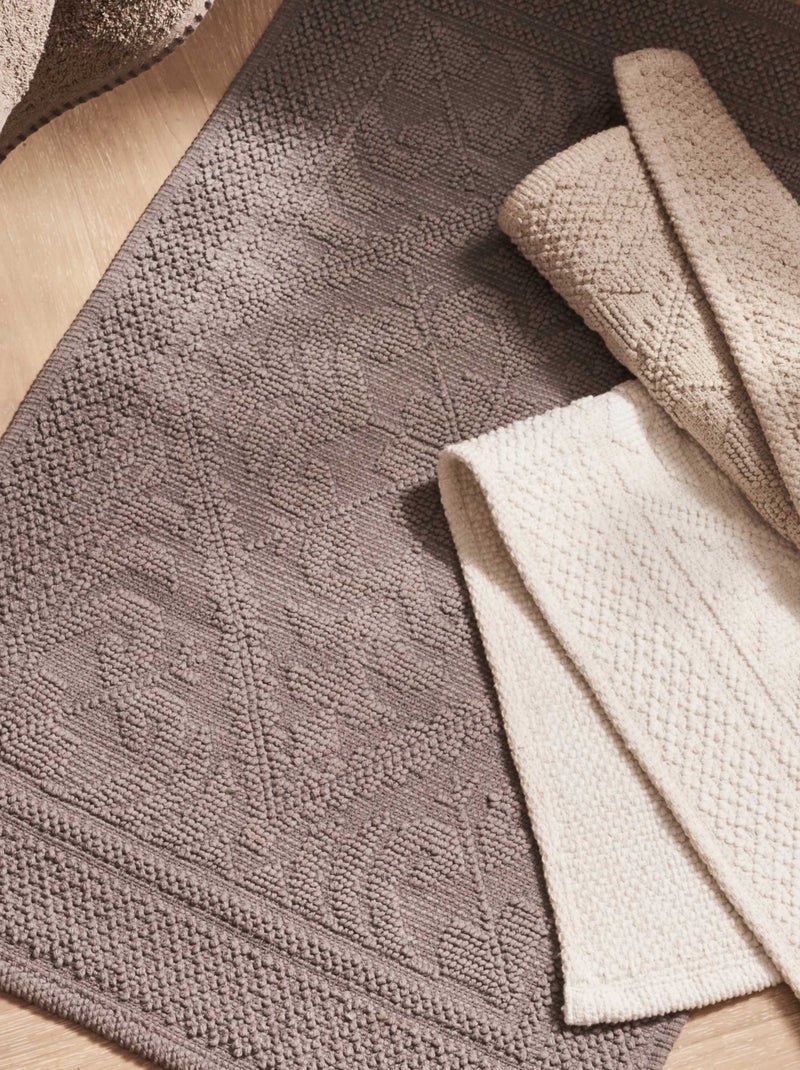 Alfombra de baño con diseño geométrico Taupe - Kiabi