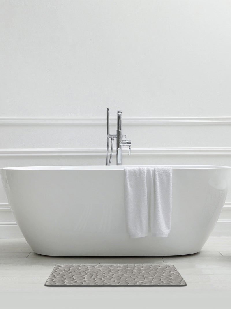 Alfombra de baño con memoria de forma Gris perla - Kiabi