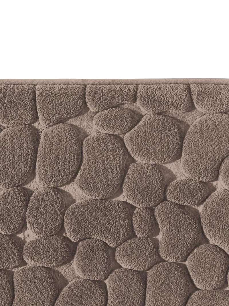 Alfombra de baño con memoria MINERAL antideslizante 60x100 cm – Guy Levasseur Gris topo - Kiabi