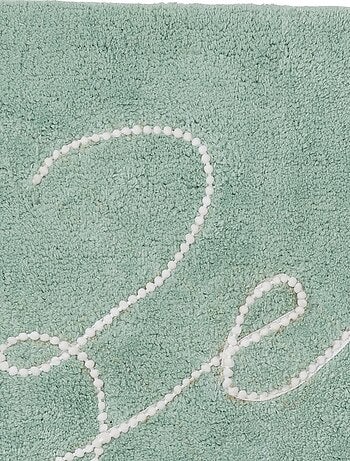 Alfombra de baño con texto, 50 x 80 cm, de algodón