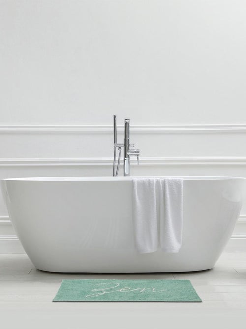 Alfombra de baño con texto, 50 x 80 cm, de algodón - Kiabi
