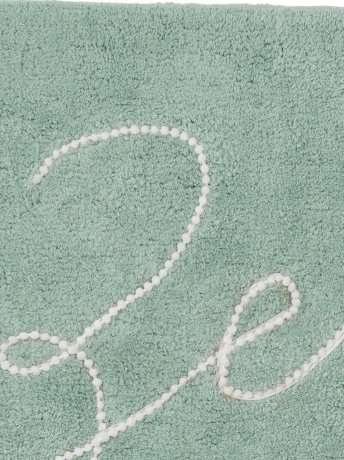 Alfombra de baño con texto, 50 x 80 cm, de algodón - Kiabi