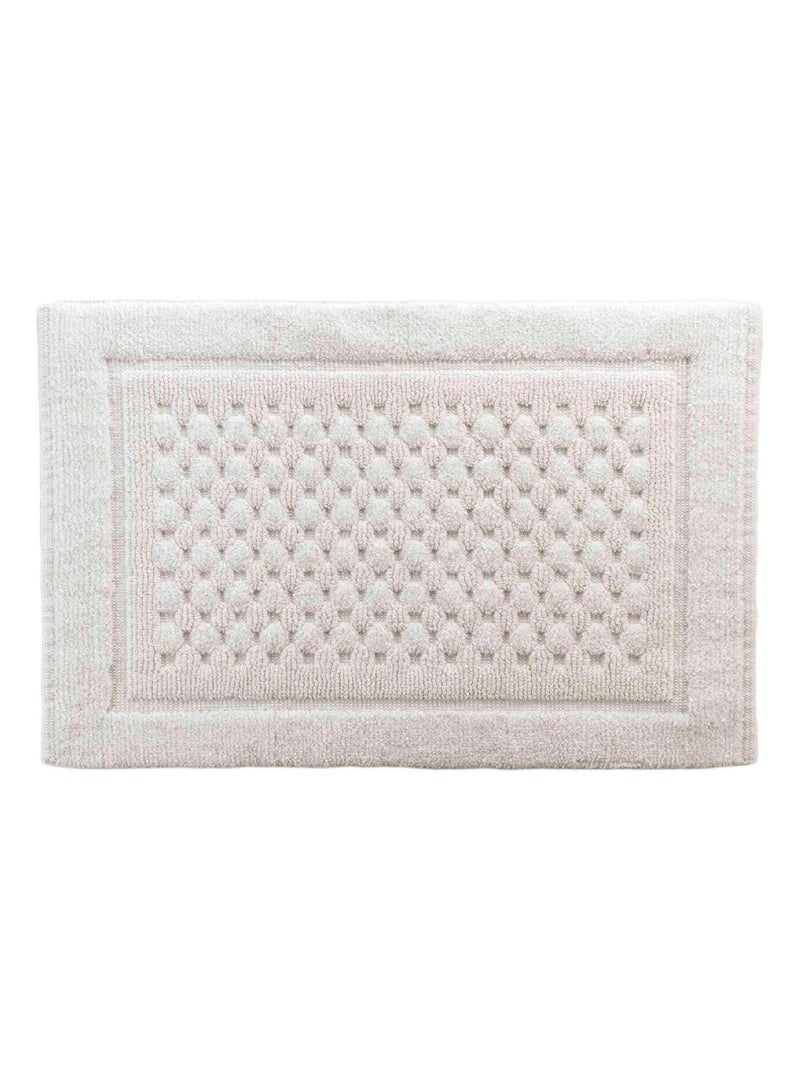 Alfombra de Baño Damaris Uni con Relieves Blanco - Kiabi