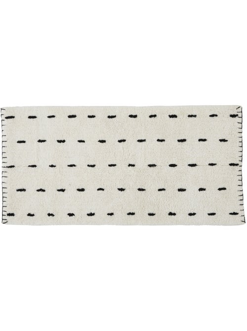 Alfombra de baño de algodón de 1 cm con motivo horse point 60 x 120 cm Guy Levasseur - Kiabi