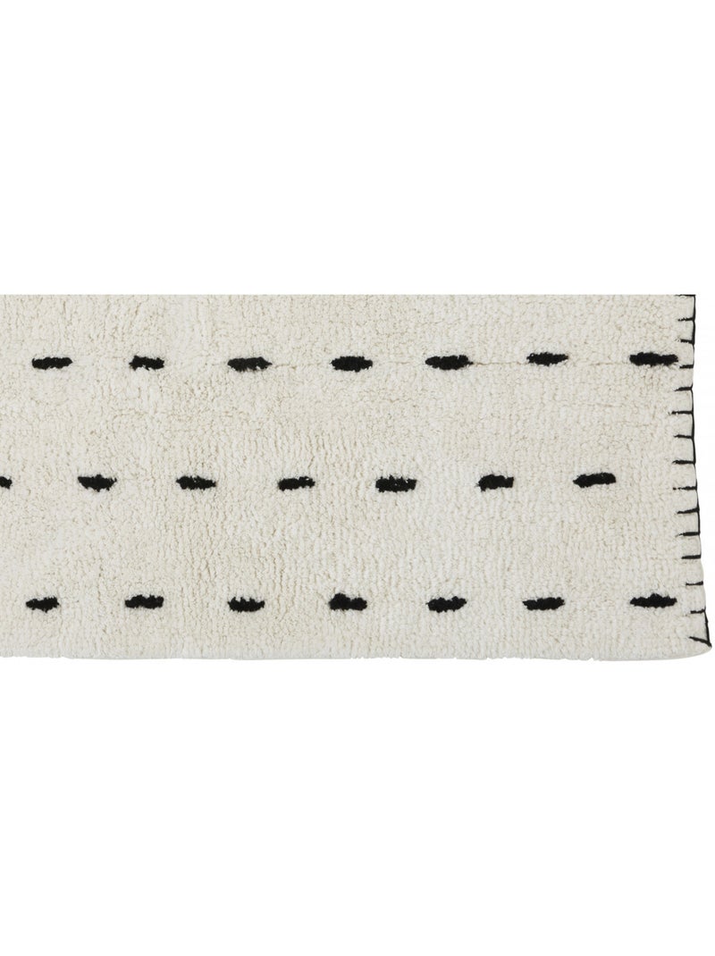 Alfombra de baño de algodón de 1 cm con motivo horse point 60 x 120 cm Guy Levasseur Crudo - Kiabi