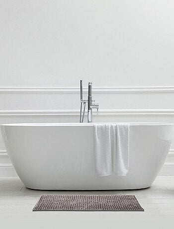 Alfombra de baño de chenilla de 50 x 80 cm, de poliéster liso