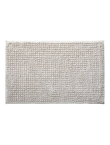 Alfombra de baño de chenilla de 50 x 80 cm, de poliéster liso