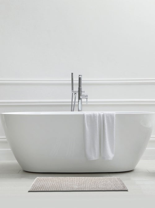 Alfombra de baño de chenilla de 50 x 80 cm, de poliéster liso - Kiabi