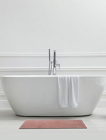 Alfombra de baño de chenilla de 50 x 80 cm, de poliéster liso