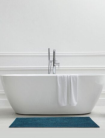 Alfombra de baño de chenilla de 60 x 180 cm, de poliéster liso