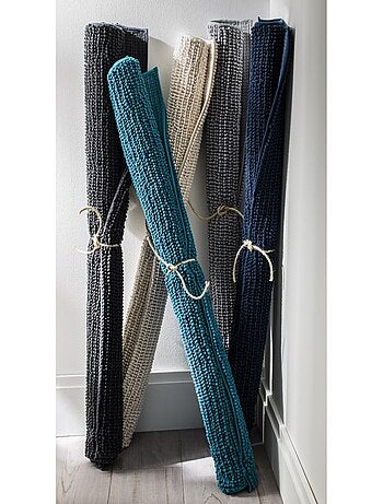 Alfombra de baño de chenilla de 60 x 180 cm, de poliéster liso