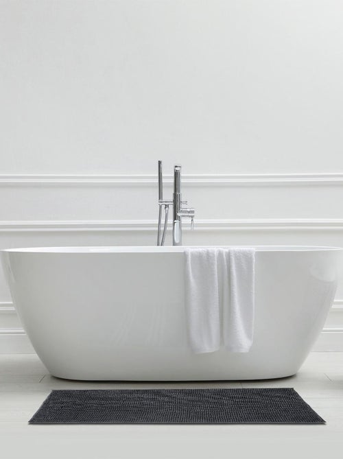 Alfombra de baño de chenilla de 60 x 180 cm, de poliéster liso - Kiabi