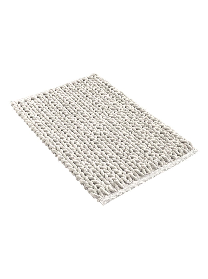 Alfombra de baño de suave chenilla antideslizante Beige - Kiabi