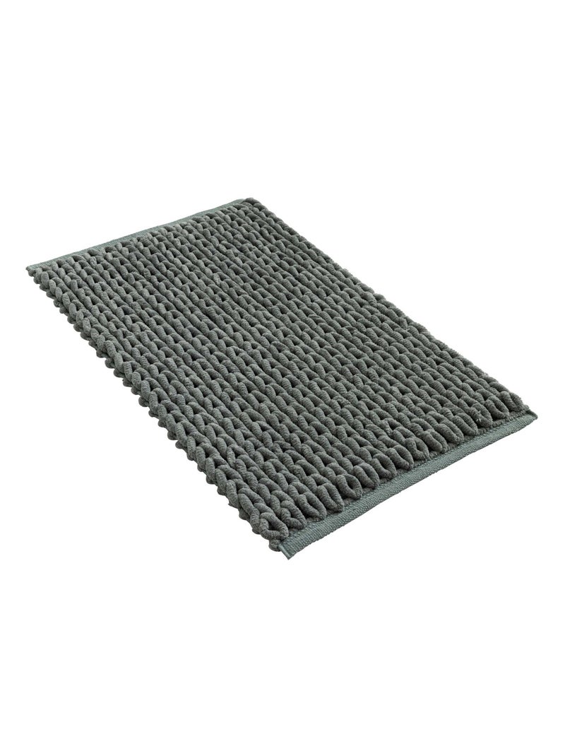 Alfombra de baño de suave chenilla antideslizante Caqui - Kiabi