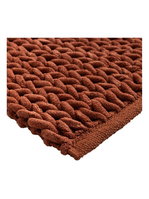 Alfombra de baño de suave chenilla antideslizante - Kiabi
