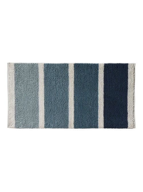 Alfombra de baño decorativa a rayas de polialgodón - Kiabi