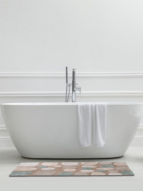 Alfombra de baño decorativa con diseño de guijarros de algodón tufting - Kiabi