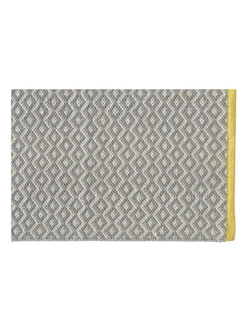 Alfombra de baño decorativa con diseño de rombos Gris perla - Kiabi