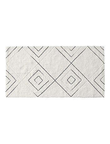 Alfombra de baño decorativa con diseño geométrico, de algodón tufting