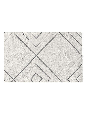 Alfombra de baño decorativa con diseño geométrico, de algodón tufting