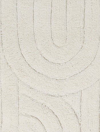 Alfombra de baño decorativa con diseño gráfico de arco en algodón