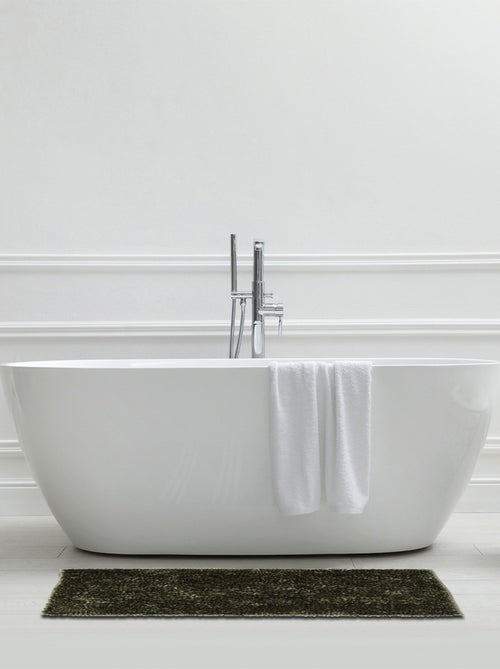 Alfombra de baño decorativa con hilo dorado en poliéster caqui – 60 x 120 cm Guy Levasseur - Kiabi