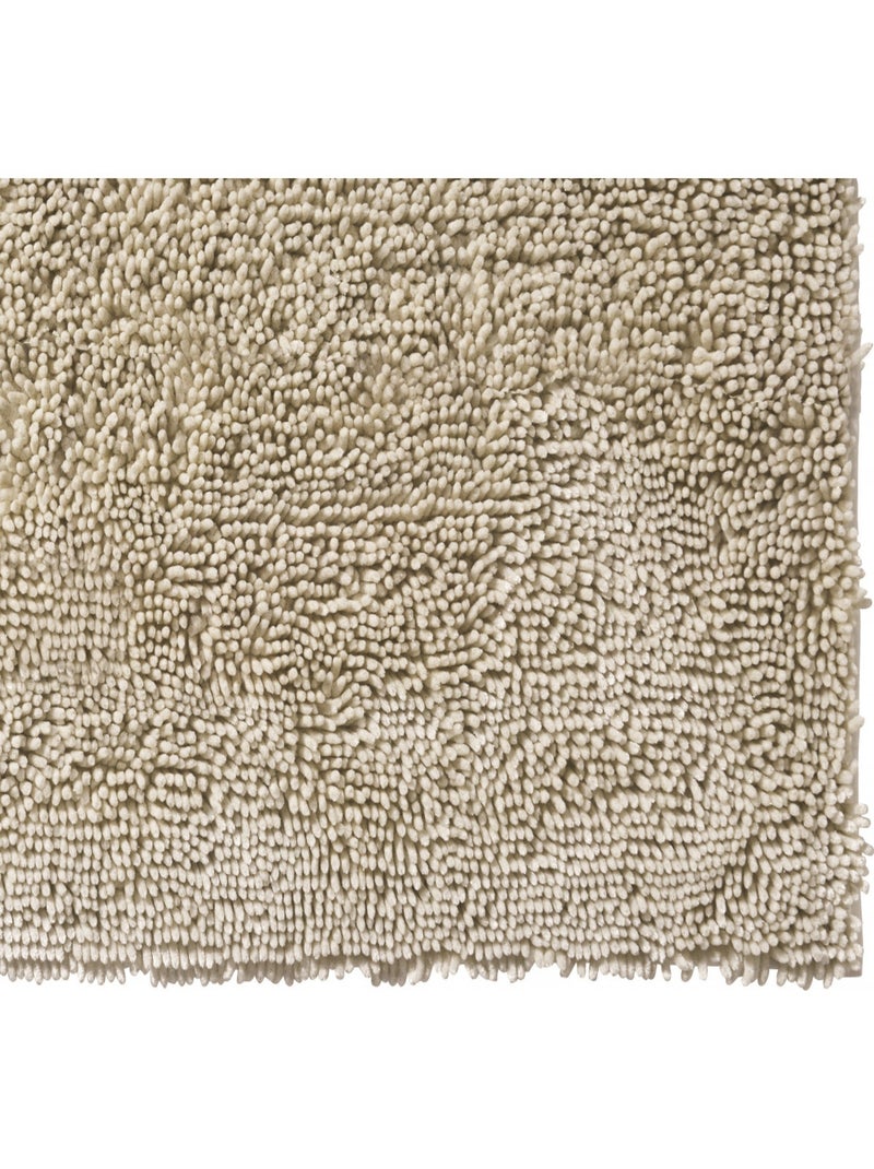 Alfombra de baño decorativa con hilos dorados de poliéster Marfil - Kiabi