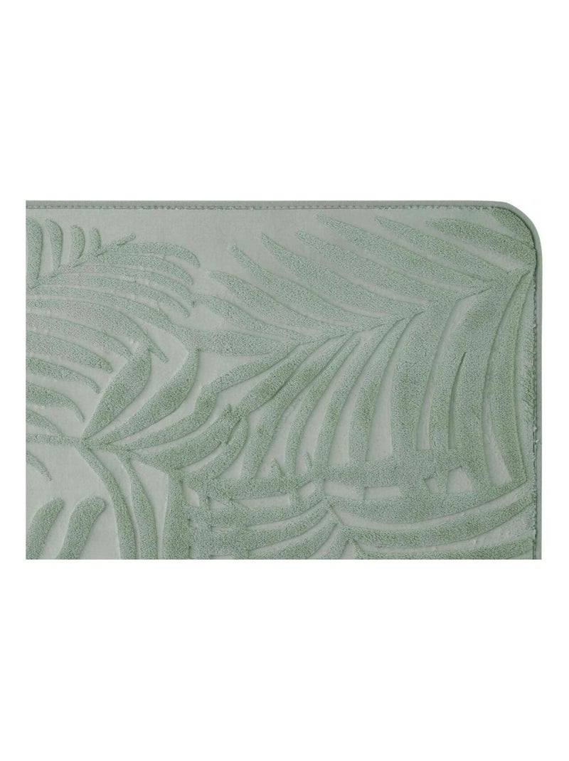 Alfombra de baño decorativa con memoria de forma, de poliéster Verde - Kiabi