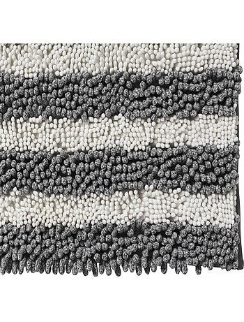 Alfombra de baño decorativa con rayas de poliéster