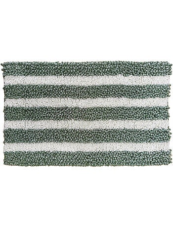 Alfombra de baño decorativa con rayas de poliéster