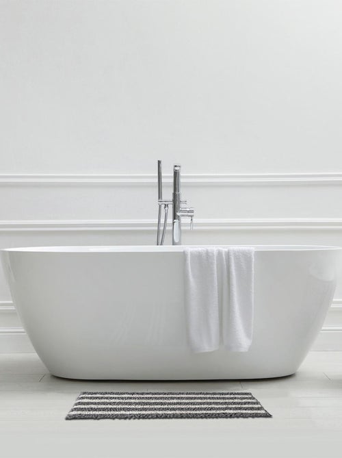 Alfombra de baño decorativa con rayas de poliéster - Kiabi