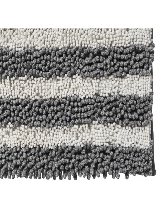 Alfombra de baño decorativa con rayas de poliéster - Kiabi