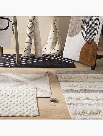 Alfombra de baño decorativa de algodón rizado antideslizante 60 x 120 cm - Guy Levasseur