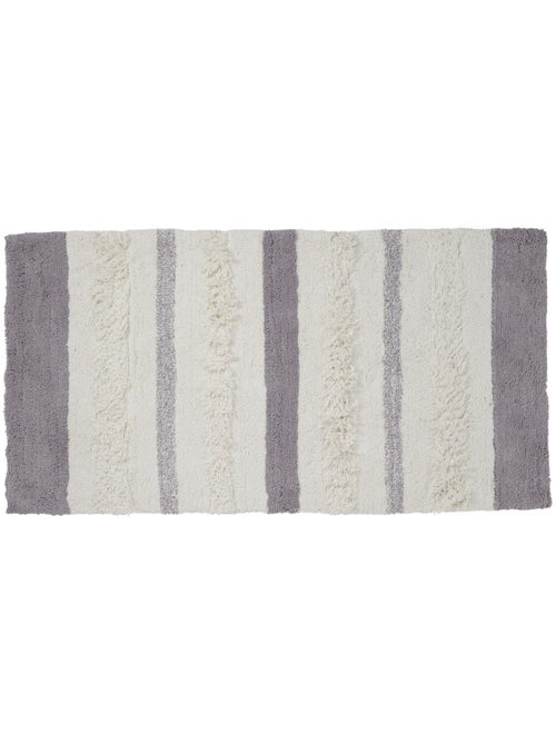 Alfombra de baño decorativa de algodón rizado antideslizante 60 x 120 cm - Guy Levasseur - Kiabi Alfombra de baño decorativa de algodón rizado antideslizante 60 x 120 cm - Guy Levasseur - Kiabi