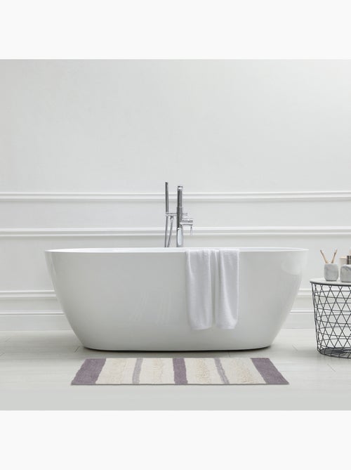 Alfombra de baño decorativa de algodón rizado antideslizante 60 x 120 cm - Guy Levasseur - Kiabi Alfombra de baño decorativa de algodón rizado antideslizante 60 x 120 cm - Guy Levasseur - Kiabi