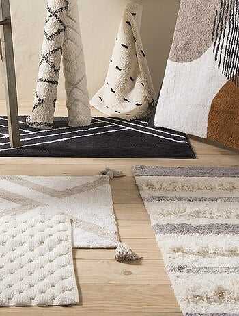 Alfombra de baño decorativa de algodón tufting