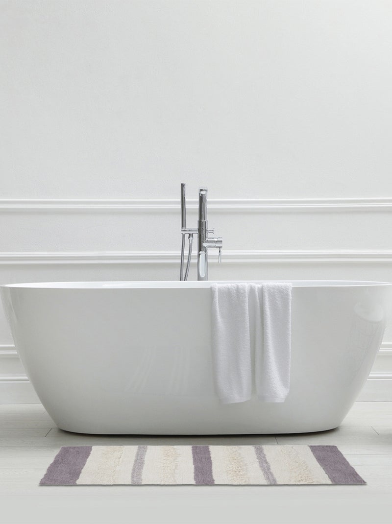 Alfombra de baño decorativa de algodón tufting Blanco - Kiabi