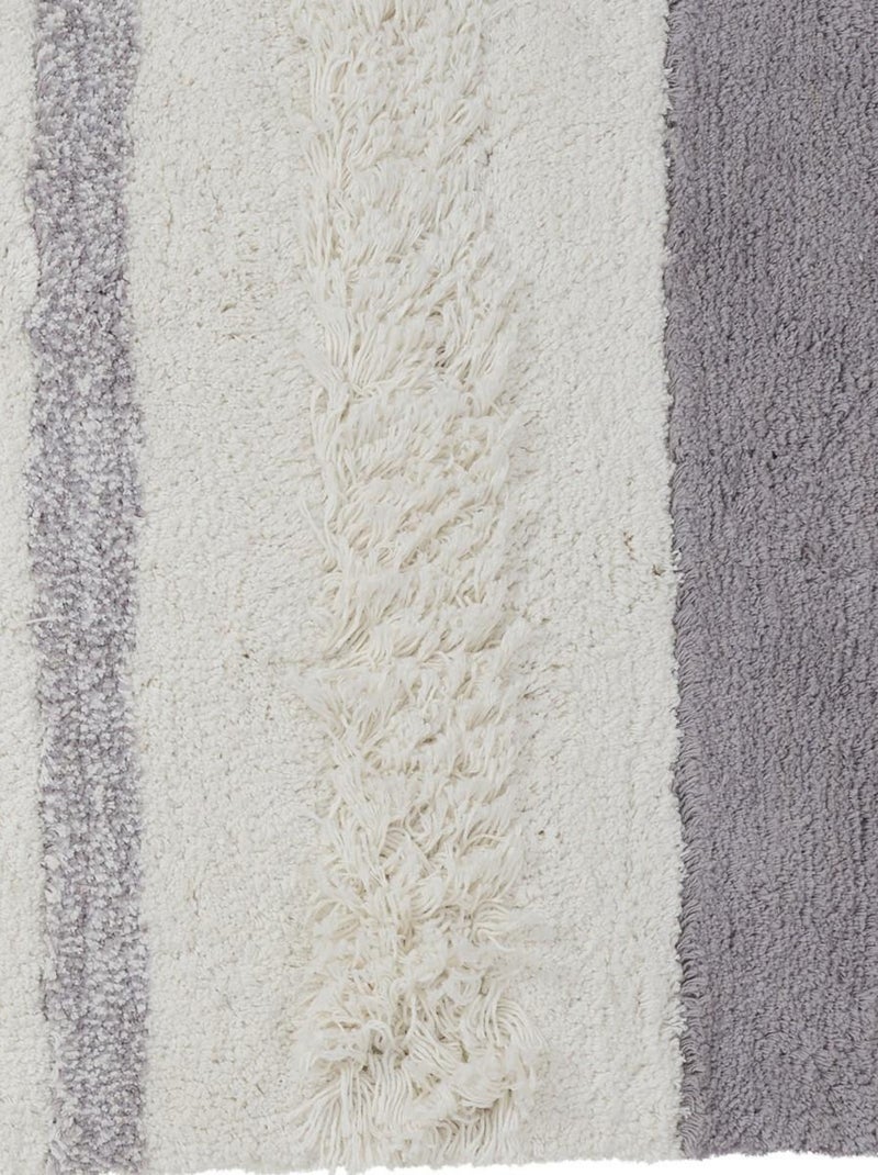 Alfombra de baño decorativa de algodón tufting Blanco - Kiabi