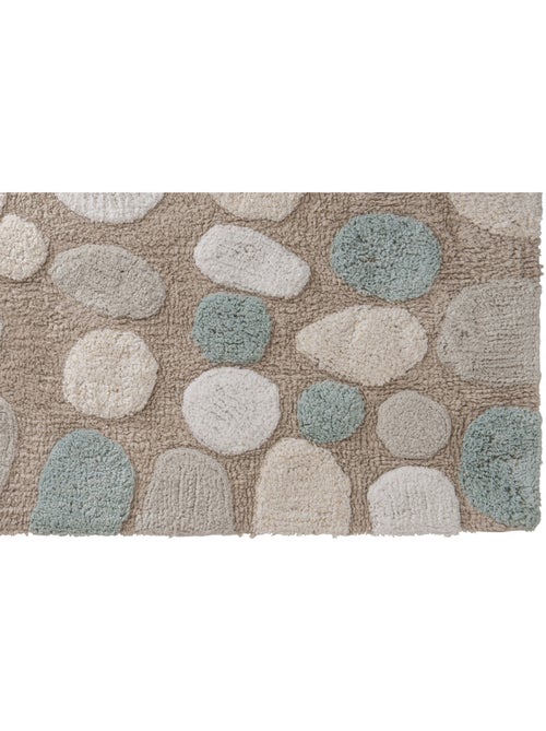Alfombra de baño decorativa de algodón tufting con diseño de guijarros - Kiabi Alfombra de baño decorativa de algodón tufting con diseño de guijarros - Kiabi