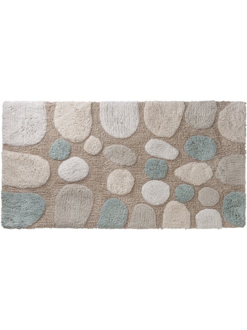 Alfombra de baño decorativa de algodón tufting con diseño de guijarros - Kiabi Alfombra de baño decorativa de algodón tufting con diseño de guijarros - Kiabi