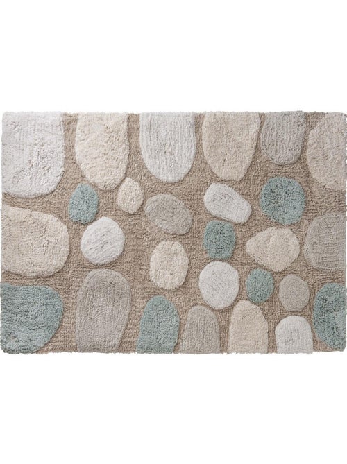 Alfombra de baño decorativa de algodón tufting con diseño de guijarros - Kiabi Alfombra de baño decorativa de algodón tufting con diseño de guijarros - Kiabi