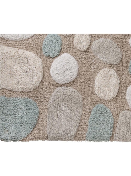 Alfombra de baño decorativa de algodón tufting con diseño de guijarros - Kiabi Alfombra de baño decorativa de algodón tufting con diseño de guijarros - Kiabi