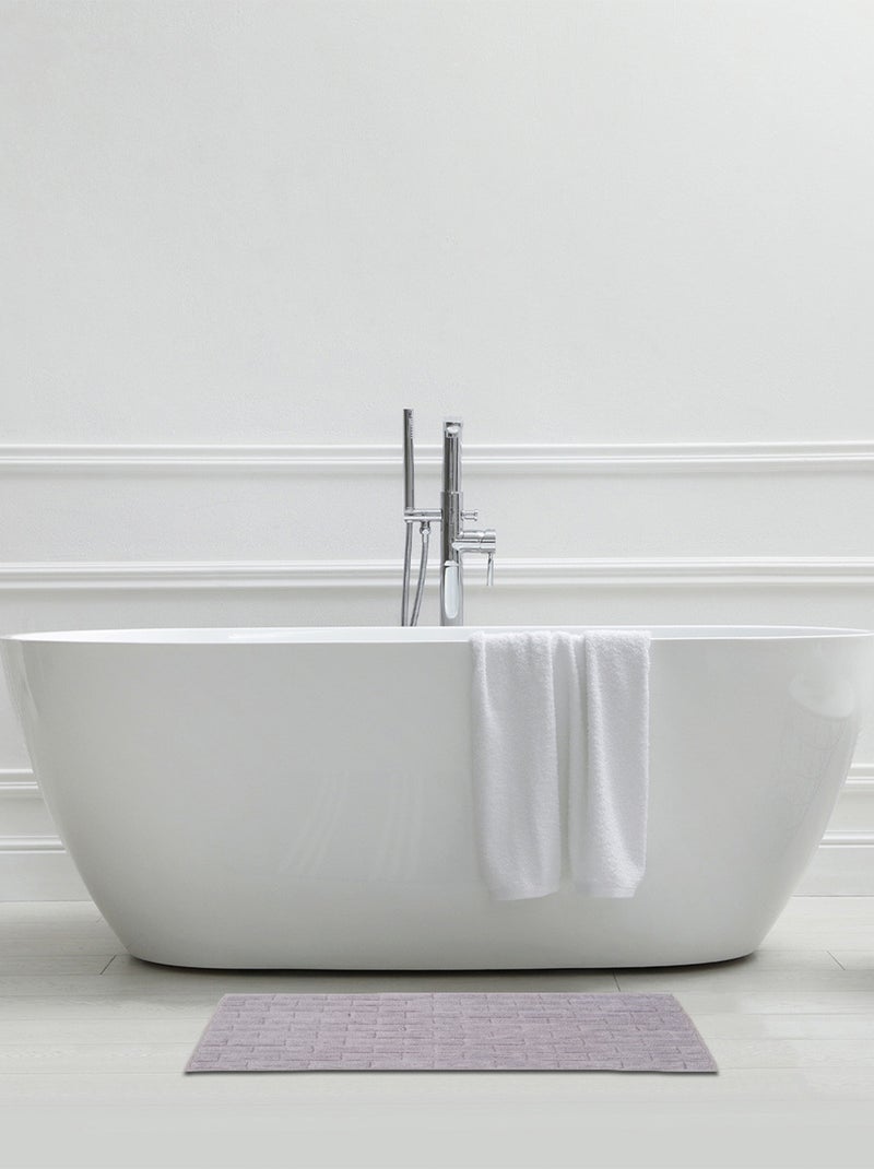 Alfombra de baño decorativa de ladrillo de algodón Gris - Kiabi